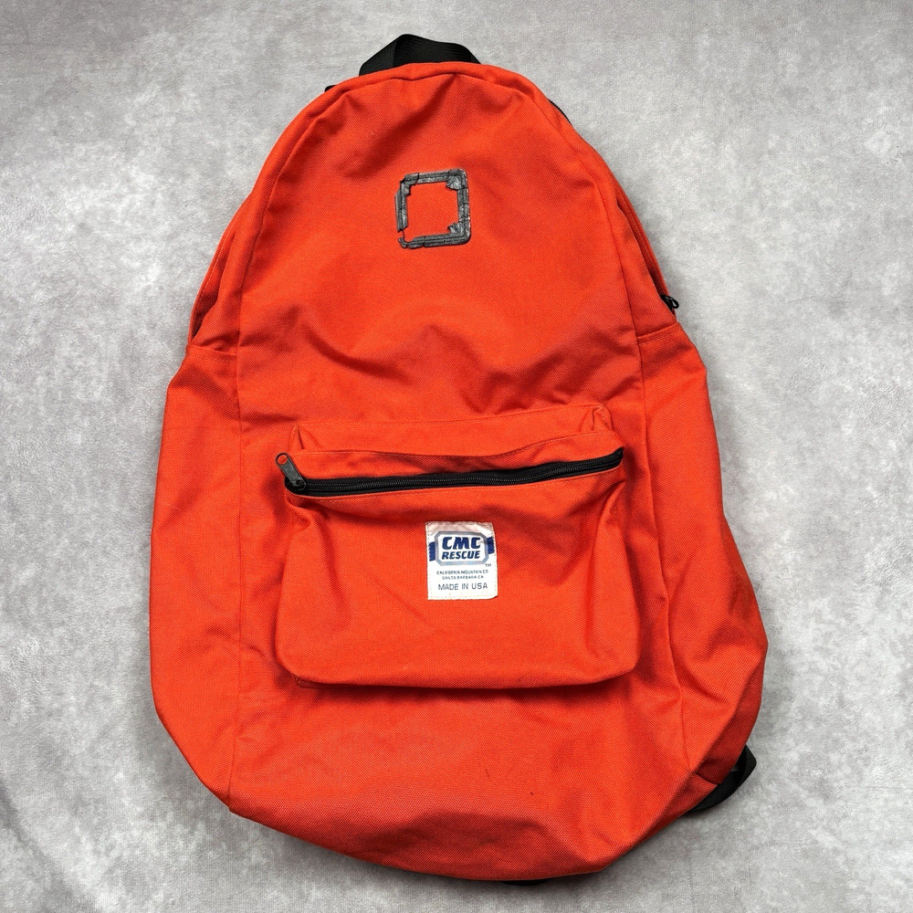 Vintage CMC Rescue California Mountain Co Orange Backpack Made USA Hiking Pack